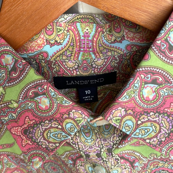 Lands’ End Paisley Blouse. Size 10 - Picture 2 of 6
